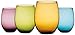 Tuscana Asst Color 14oz Stemless Wine Glass S/4