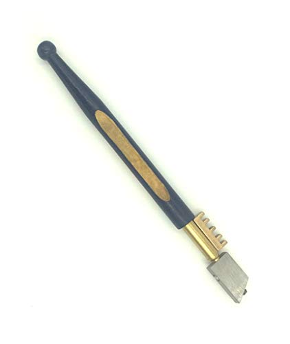 BRUFER 72361 Diamond Tipped Glass Cutter with Brass Snapper and Hardwood Handle - Pack of 2