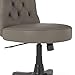 Bush Furniture Key West Mid Back Tufted Office Chair in Washed Gray Leather