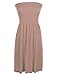 Mb Trend Seamless Solid Strapless Flare Sun Dress