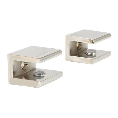 Kingston Brass BAB1016 Levitas Glass Shelf Clamp, Polished Nickel