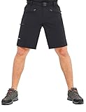 MIER Men’s Quick Dry Cargo Shorts Lightweight Stretch Travel Hiking Shorts with 5 Zipper Pockets, Water Resistant