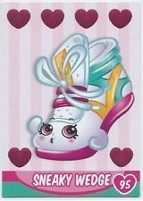 ShopkinsSeason 3 Foil Heart Card 95 Sneaky Wedge