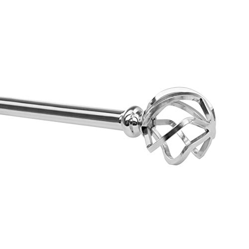 SHEFFIELD HOME, AMG, and Enchante Accessories, Twisted Cage Curtain Rod, 84 to 120-Inch, Polished Chrome