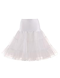 Falda de tutú para mujer estilo años 50, estilo rockabilly, de 27 pulgadas de longitud, de tul