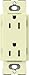 Lutron Claro 15 Amp Duplex Outlet, CAR-15-AL, Almond