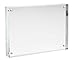 Sooyee 3 Pack 5X7 Acrylic Frames, Clear,Magnetic Photo Frame, Double Sided Frameless Standing in Desktop Picture Display(10 + 10MM Thickness)