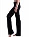 HDE Women's Fold Over Waist Yoga Lounge Pants Flare Leg Workout Leggings (Black, Small)