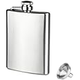 GPAHRRDNIJ Pocket Screw Whiskey Liquor Flask Stainless 8oz Cap Steel Hip Kitchen，Dining Bar House Vinegar Jar (One Size)