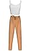 FANCYINN Women 2 Pieces Outfit Spaghetti Strap Top and Bodycon Long Pant with Belt
