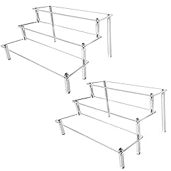Acrylic Riser,2 Pcs Clear Display Risers Stand