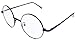Agstum Retro Round Metal Non-Prescription Eyeglasses Frame with Spring HInge Clear Lens (Black, (Small size) 42)