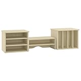 Bush Furniture Kathy Ireland Office Volcano Dusk Desktop Hutch, Driftwood Dreams Antique White Finish