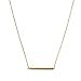 chelseachicNYC Handmade Brush Metal Abstract Bar Necklace Matte Gold