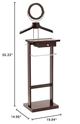 Winsome Wood Valet Stand With Wood Base, Dark