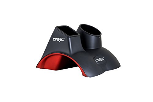 CROC Hair Dryer & Flat Iron Dual Holder Salon Stations, Wall Mount Stand -Heat & Shock Resistant -Bathroom Countertop