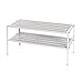 Seville Classics 2-Tier Resin Slat Utility Shoe Rack, White