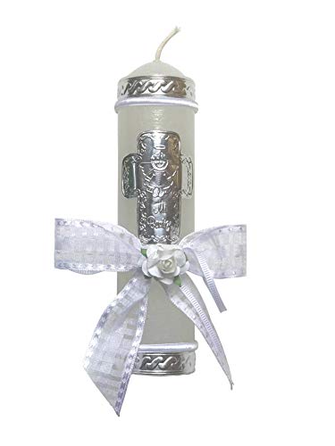 Angelitos de Mexico Ceremonial Baptism Kit Shell Towel Candle and Rosary Juego de Bautizo Artesanal
