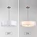 TZOE Drum Light,Double Drum Chandelier,White 3 Light Drum Pendant Light,20
