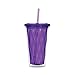 Gemstone Chiseled Double Wall 16oz. -Hot Cold- Acrylic Tumbler - Purple