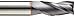 Niagara Cutter N86002 Carbide Square Nose End Mill, Inch, TiAlN Finish, Roughing and Finishing Cut, 30 Degree Helix, 3 Flutes, 1.5