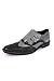 Liberty Handmade Leather Mens Classic Wing Tip 3 Button Monkstrap Dress Shoe