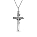 Bling Jewelry Christian Catholic Religious Jesus Inri Crucifix Cross Pendant Necklace For Women For Teen .925 Sterling Silver 1.25 Inch