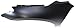 CPP Front Driver Side Primed Fender Replacement for 2007-2012 Nissan Altima Sedan