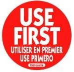 CO Dateit Label 2X2 Red Usefirst Rmvbl Circ, 1000 EA