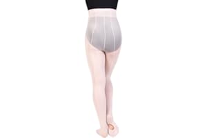Body Wrappers A45 TotalSTRETCH Convertible Dance Tights – Back Seam, Mesh, Ultra Soft, Footed/Footless – Women’s Ballet, Lyrical, Jazz Performance Tights, Theatrical Pink Medium