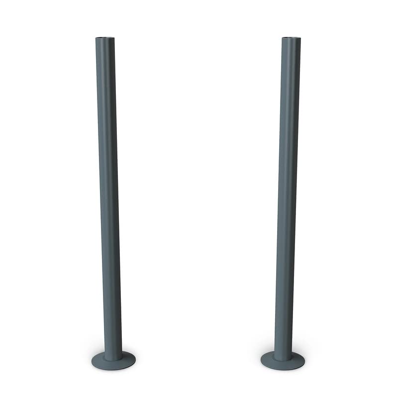 UK Radiators Anthracite Radiator Pipe Sleeve - Matte Anthracite Finish - 300mm Brass Pipe Sleeves - Perfect Addition to Any Interior Design