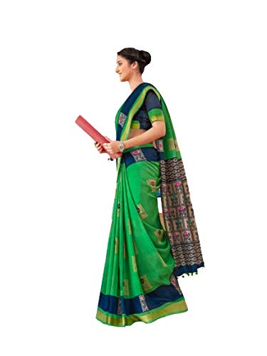 womens cotton saree with unstitched blouse piece [Uniform y2]