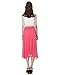 Regna X BOHO Women's High Waist Pleated Flare Chiffon Midi Skirt Dress (2styles, plus size available)