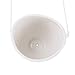 GAQUNH Ceramics Plant Hanger Indoor Pot Wall Art Outdoor Hanging Plant Holder Hanging Planter Stand Flower Pots for Decorations Great for Succulent Plants, Air Plant, Mini Cactus,White，4 Packthumb 3
