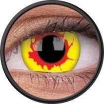 Crazy Contact Lenses COSMETICS Care guide For Halloween Eye Practice Set Included {1 Day} Reign fire
