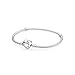 PANDORA Jewelry - Moments Heart Clasp Snake Chain Charm Bracelet for Women in Sterling Silver