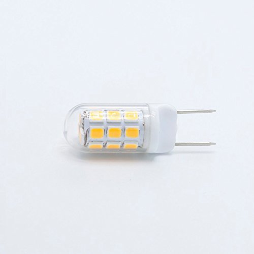 All New LED G8 Light Bulb, G8 GY8.6 Bi-pin Base LED, Dimmable 120V 35W Halogen Replacement Bulb for Under Counter Kitchen Lighting, Under-cabinet Light, Puck light (5-pack) (Warm White, 3W)