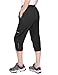 BALEAF Women's Hiking Pants Outdoor Lightweight Athletic Capris Pants Quick Dry Water Resistant UPF 50 Zipper Pockets