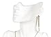 KC Store Fixtures 49153 Jewelry Display, Bust with Partial Face for Necklace and Earrings, White, 12 1/4 Inches High