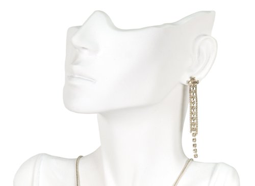 KC Store Fixtures 49153 Jewelry Display, Bust with Partial Face for Necklace and Earrings, White, 12 1/4 Inches High