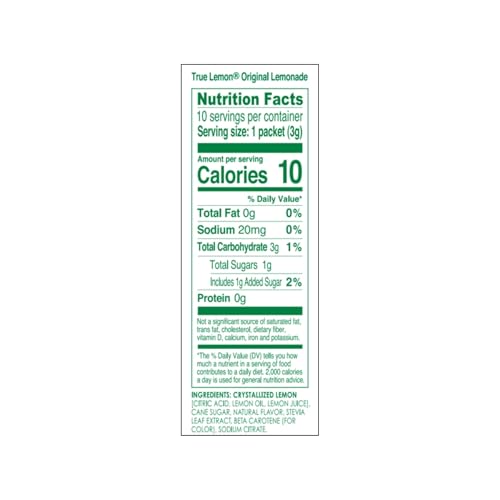 TRUE LEMON LEMONADE, 1.06 OZ, 10 COUNT