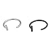 Ruifan 18G 10mm Unisex Silver & Black Plated Stainless Steel Nose Hoop Earring Ring Stud Body Jewelry Piercing 2PCS