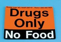 Health Care Logistics 2381-01 Label Magnet RX Only No Food Refrigerator Ea