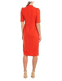 Vestido tubo de crepé con cuello anudado y manga 3 4 de Donna Morgan para mujer