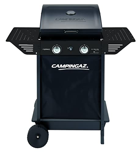 Campingaz Xpert 100 L Plus Rocky Gasgrill mit Lavastein mit 2 Brennern und Deckel mit Thermometer, 2 Seitenablagen, Leistung 7100 Watt