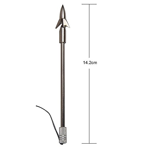 Smarty 3Pack Stainless Steel Fishing Arrowheads Harpoon Bullet Spear Prong Barbed Gig for Hunting Slingshot Bowfishing