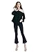 WLLW Women Chiffon Off Shoulder Long Sleeve Halter Neck Shirt Blouse Tops,Black,US M