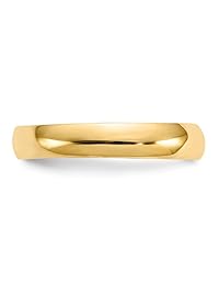 14 K Amarillo Oro alta pulido anillo para dedo del pie.