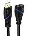 10ft (3M) High Speed HDMI Cable Male to Female with Ethernet Black (10 Feet/3 Meters) Supports 4K 30Hz, 3D, 1080p and Audio Return CNE570921
