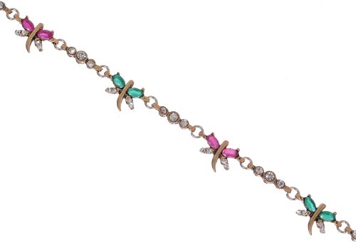 Turtledove Antique Filigree Emerald Ruby Gemstone Diamond Accent Hurrem Sultan Style Vintage Cute Bracelet